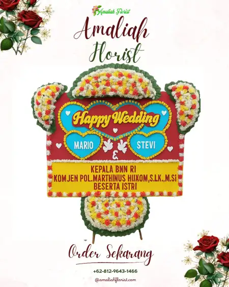 Papan Bunga Pernikahan Pujon Lor